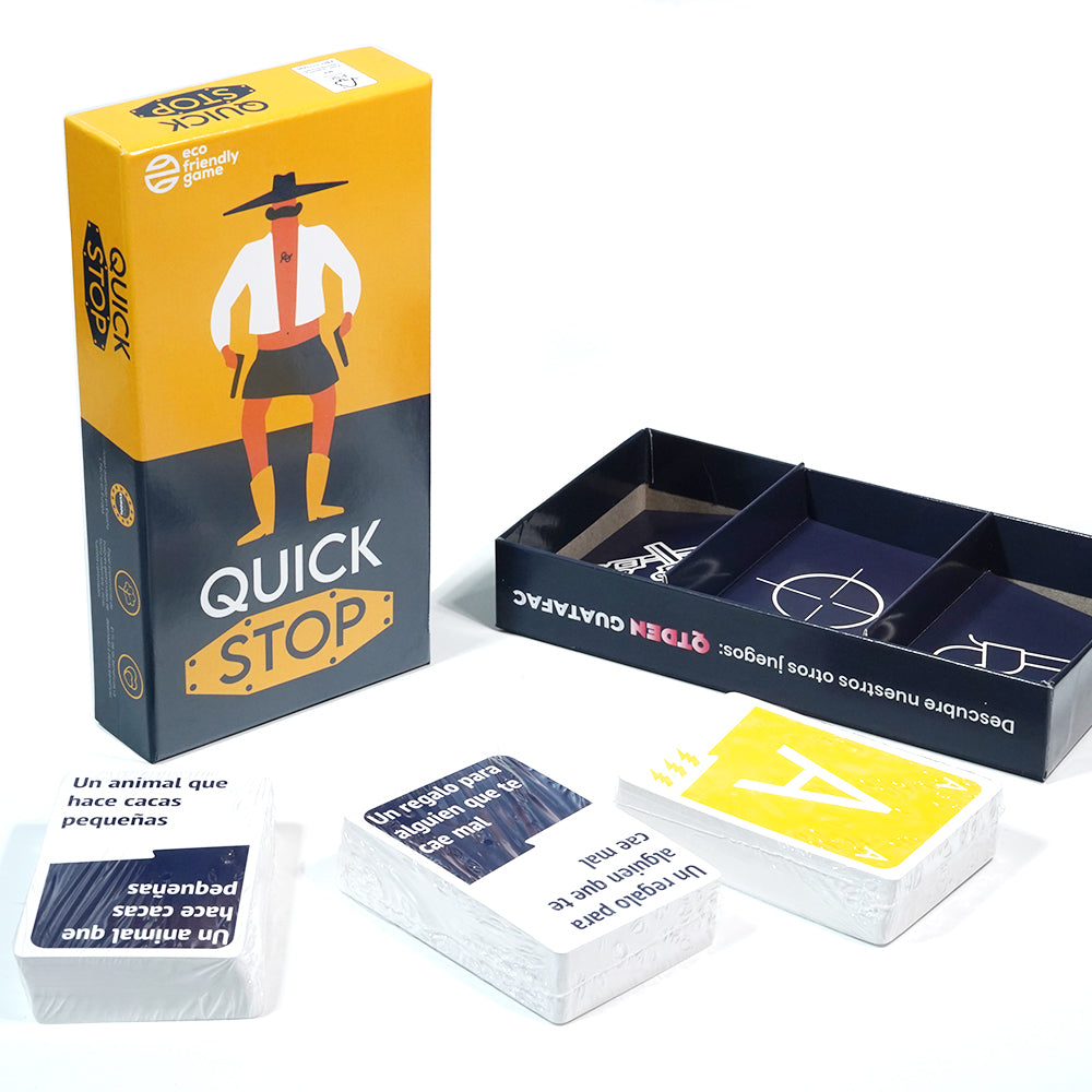 Quick Stop juego de cartas Juegos de Mesa Dinámico y Divertido para Familia y Amigos Versión Entretenida del Juego Stop Español