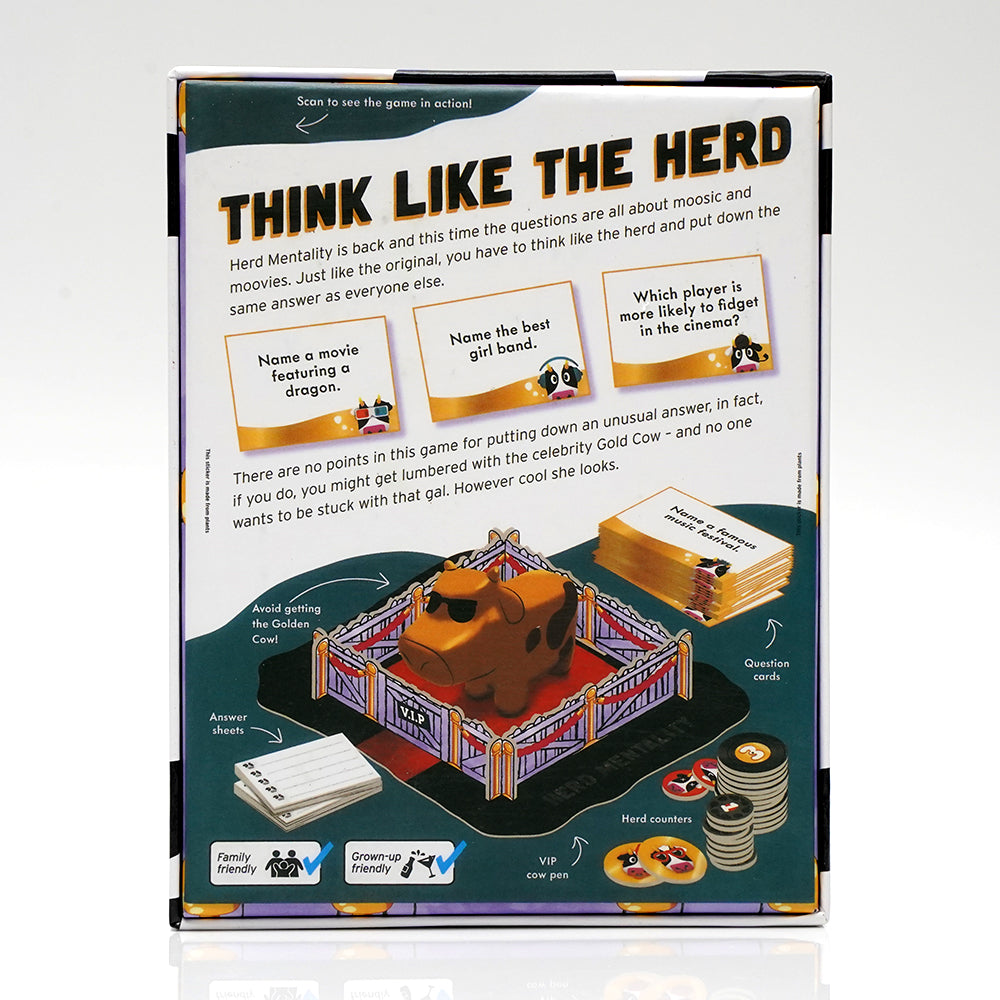 Herd Mentality Moovies & Moosic Board Game Fun for The Whole Family Card Game A Family Game Expansion