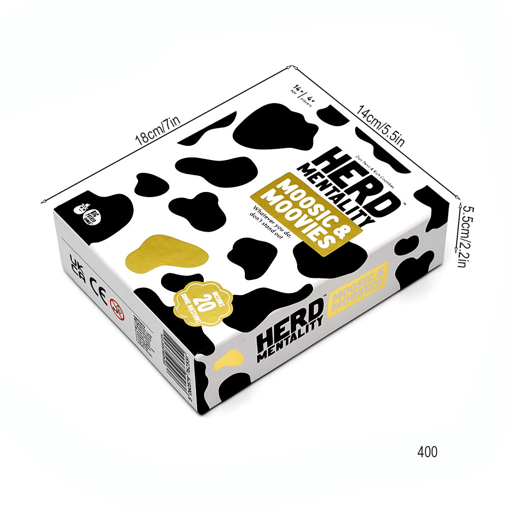 Herd Mentality Moovies & Moosic Board Game Fun for The Whole Family Card Game A Family Game Expansion