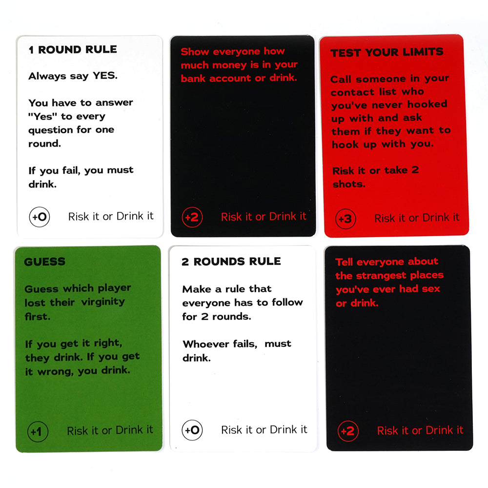Risk It Or Drink It Fun Party Game For College Card Game Drinking Game