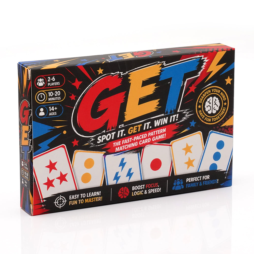 Fast Paced Visual Pattern Matching Card Game Brain Training Challenge with Real Time Shape Color Number and Symbol Recognition Quick Thinking Logic Focus Observation Skills Competitive Family Party Game