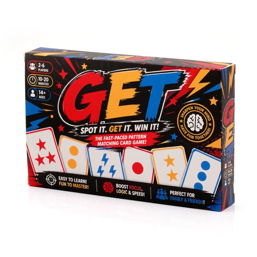 Fast Paced Visual Pattern Matching Card Game Brain Training Challenge with Real Time Shape Color Number and Symbol Recognition Quick Thinking Logic Focus Observation Skills Competitive Family Party Game