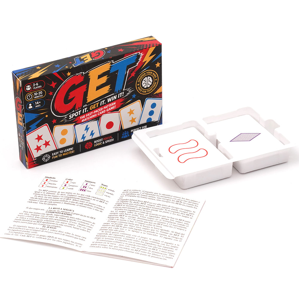 Fast Paced Visual Pattern Matching Card Game Brain Training Challenge with Real Time Shape Color Number and Symbol Recognition Quick Thinking Logic Focus Observation Skills Competitive Family Party Game