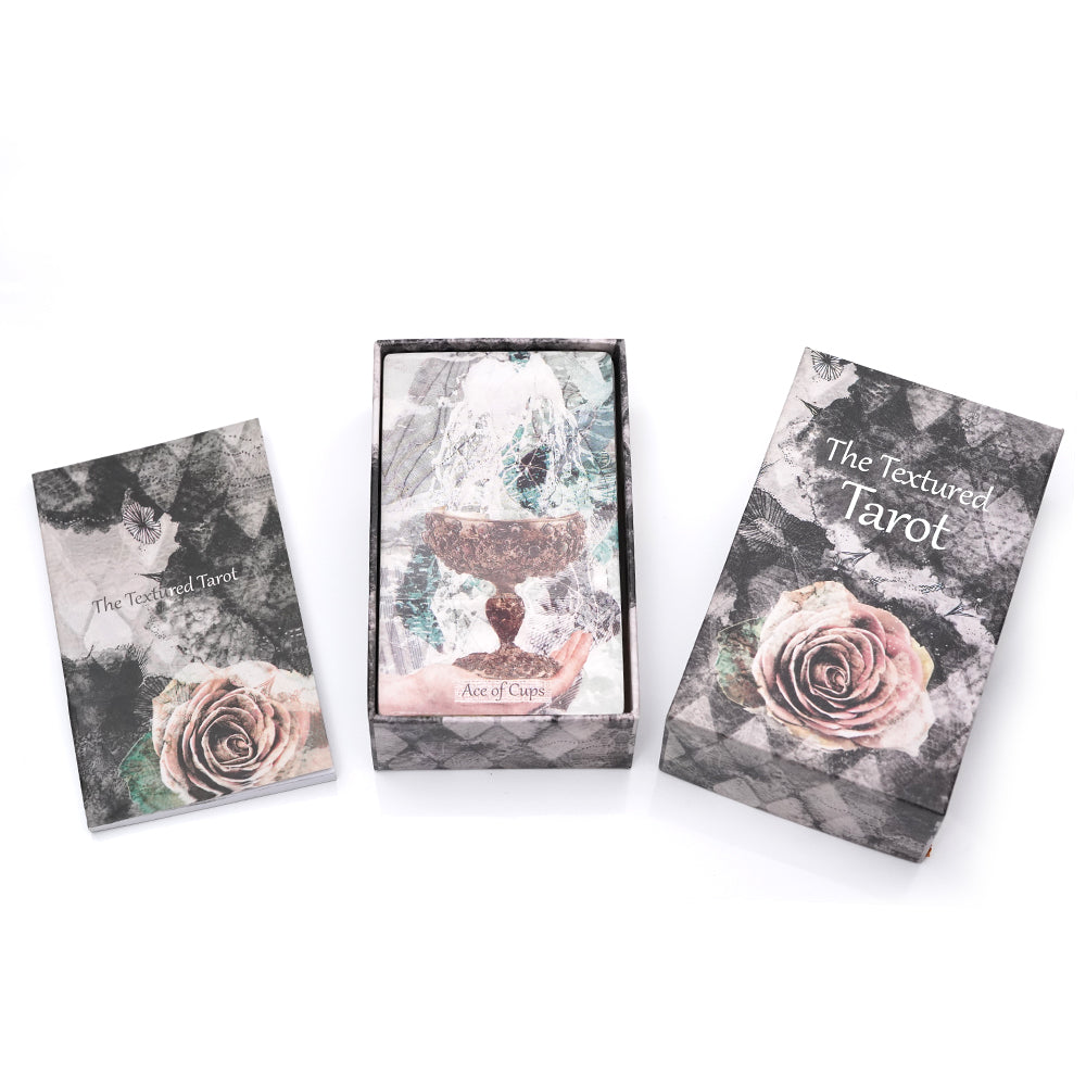 The Textured Tarot 78 Card Tarot Deck With Booklet Gilded Edge Origin Size 12x7 Size Standard 78 Cards And Is Fully Illustrated