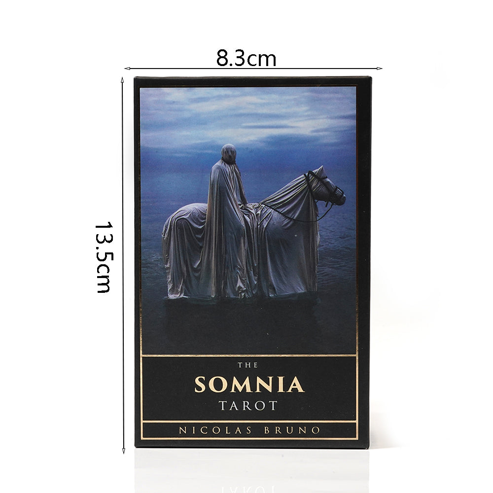 The Somnia Tarot Deck Hardcover Gilt Edge Edition by Nicolas Bruno 78 Card 2.75in x 4.75in (70mm x 120mm) with Guidebook