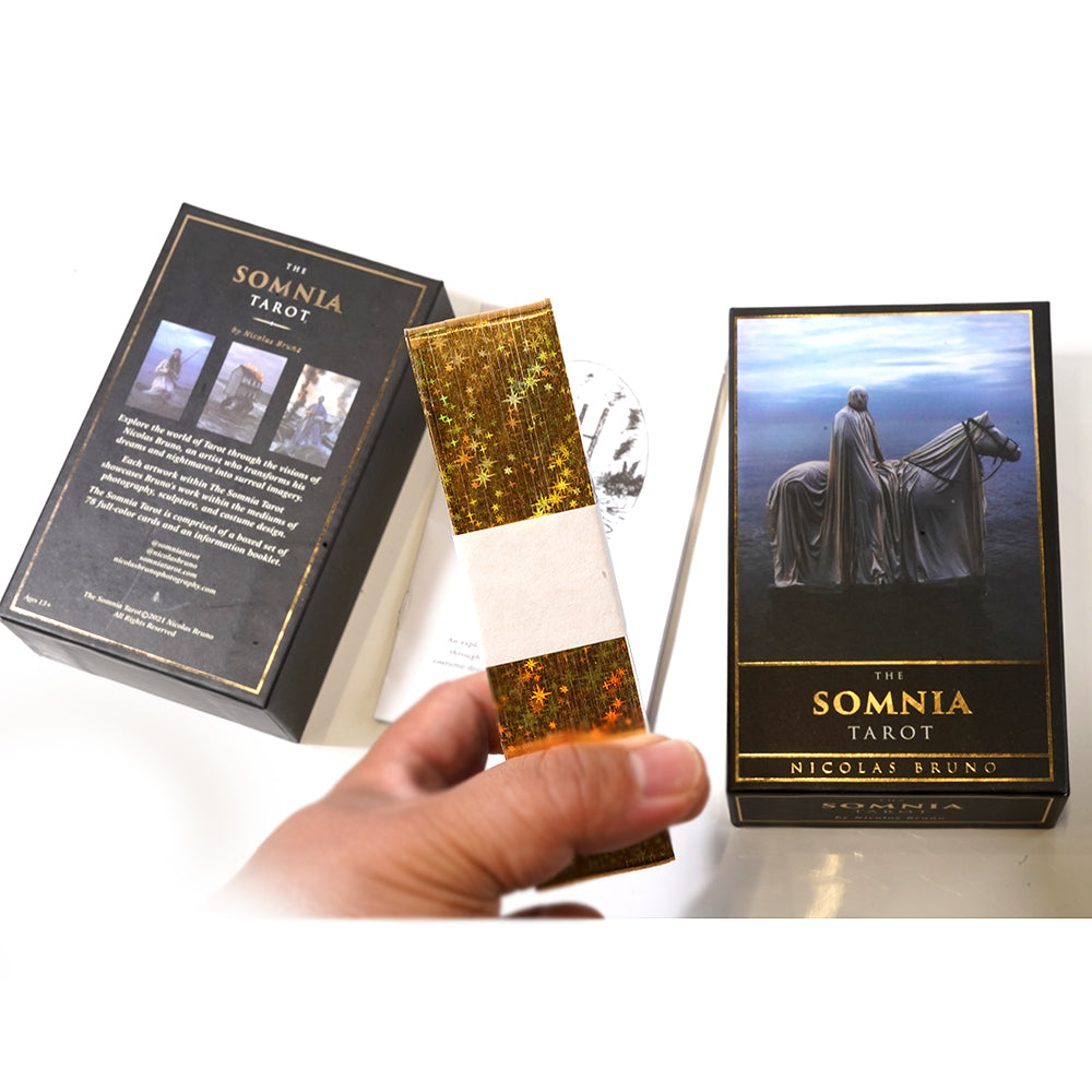 The Somnia Tarot Deck Hardcover Gilt Edge Edition by Nicolas Bruno 78 Card 2.75in x 4.75in (70mm x 120mm) with Guidebook
