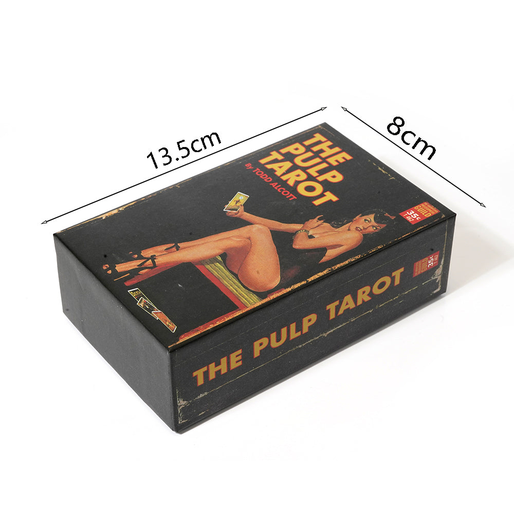 Hardcover The Pulp Tarot Card Deck Gilt Edge 78 Cards with Booklet Gilt Edge 12x7cm Standard Size