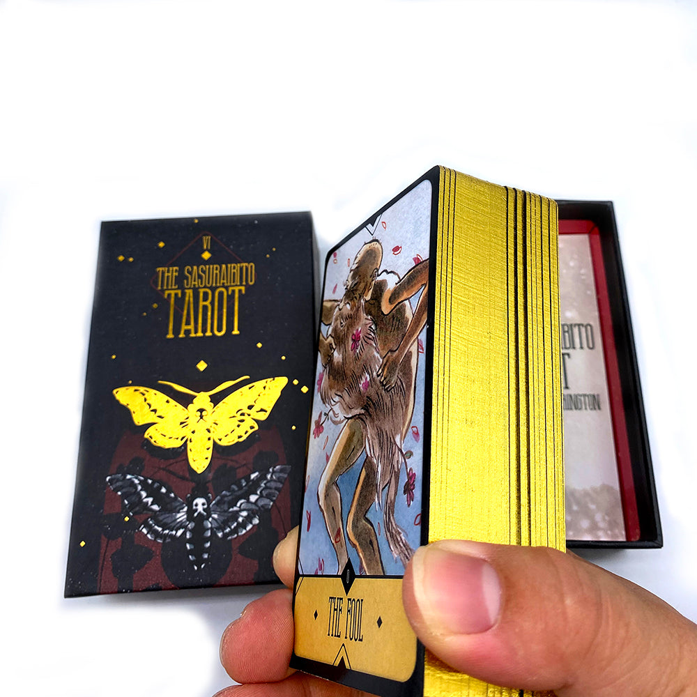 The Sasuraibito Tarot 78 Card Deck And 63-page Guidebook Original Divination Gilt Edge Beautiful Sturdy Lidded Box - TAROT DECK
