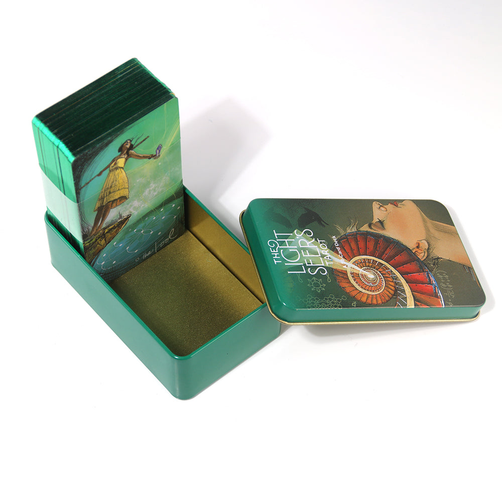Light Seer's Tarot Metal Box & Tin Box Gold-Plated Edge Process - TAROT DECK