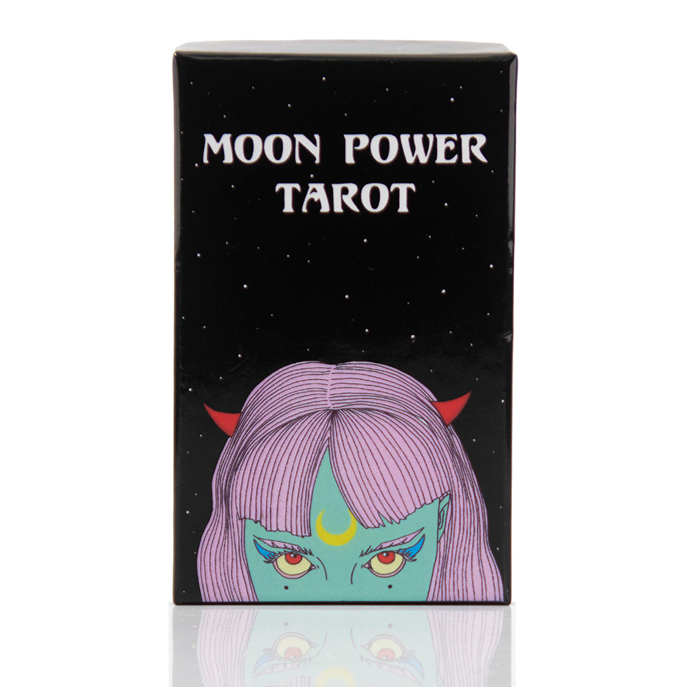Moon Power Tarot 78 card deck featuring an illustrated Major Arcana and Minor Arcana - TAROT DECK